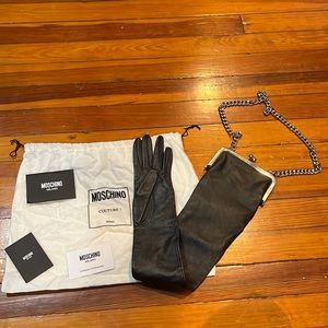 Moschino Leather Glove Purse